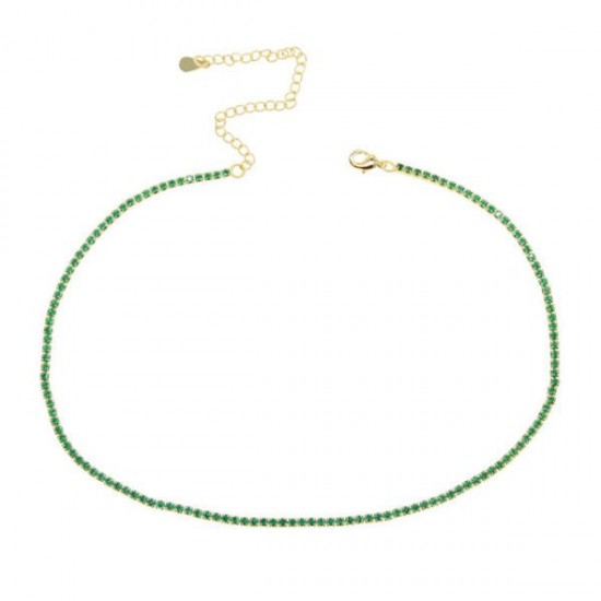 Wholesale Tennis Chain Necklace Jewelry Set With Gold Wholesale Tennis Chain Necklace Jewelry Set With Gold
